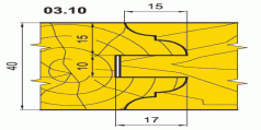 Комплект фрез для профілювання стояків та перемичок фільончастих дверних полотен (03.10.XX)