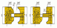 Комплект фрез для профілювання стояків та перемичок дверних полотен (03.1353.00)