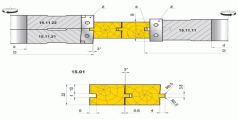 Комплект фрез для профілювання паркету (S=4мм) на 4-х сторонньому верстаті (15.11.00)
